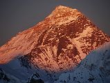 Gokyo Ri 05-3 Everest North Face and Southwest Face Close Up From Gokyo Ri At Sunset